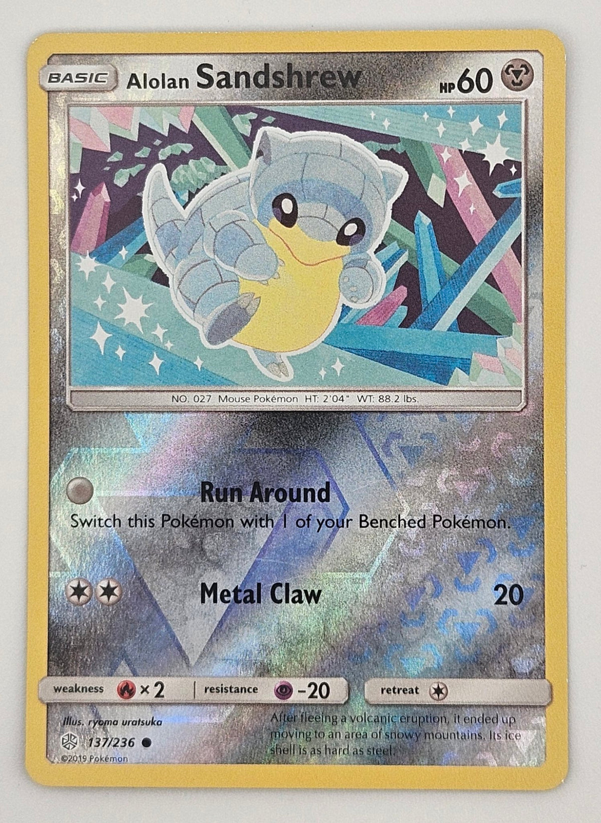 Alolan Sandshrew 137/236 Reverse Holo