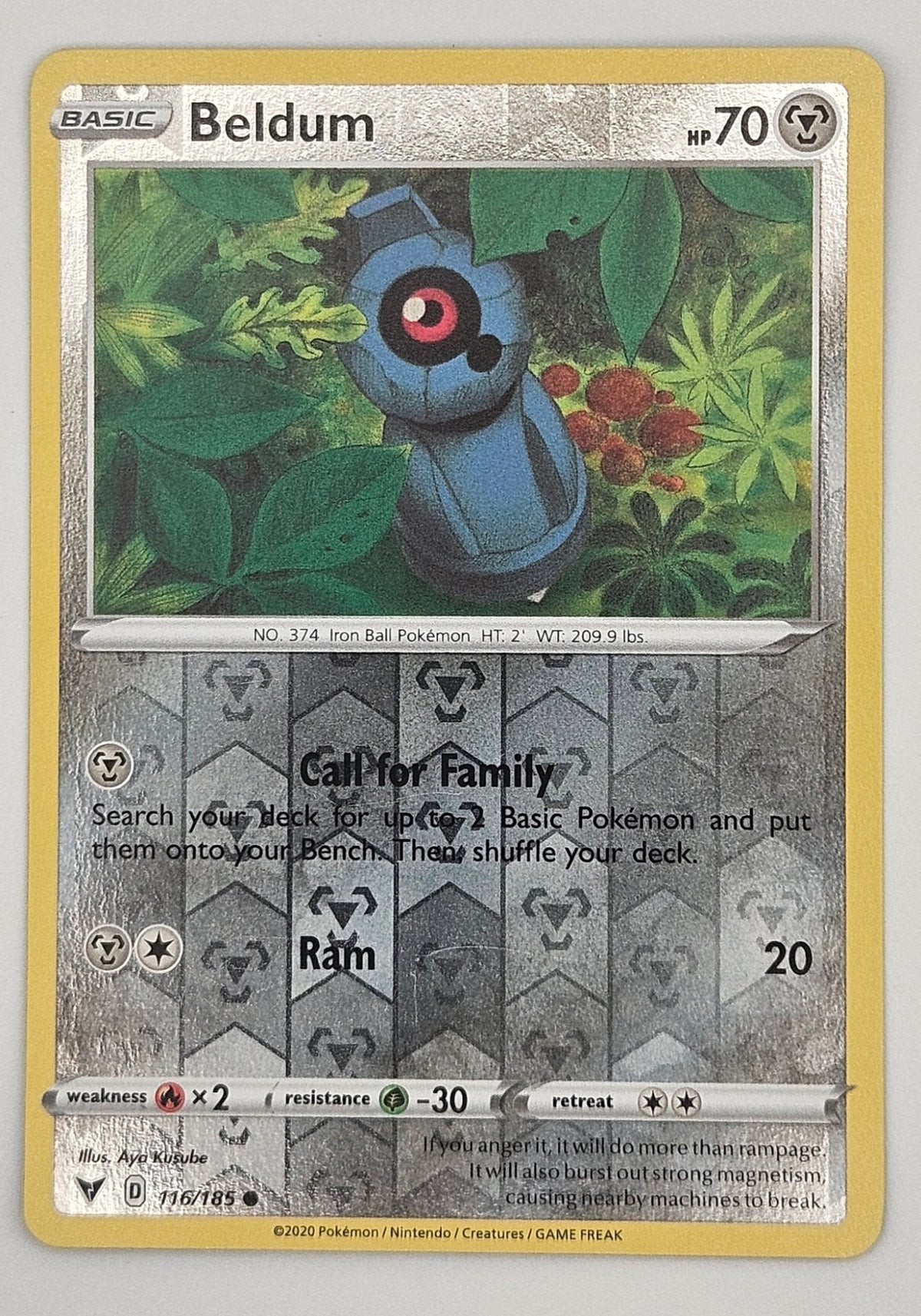 Beldum 116/185 Reverse Holo