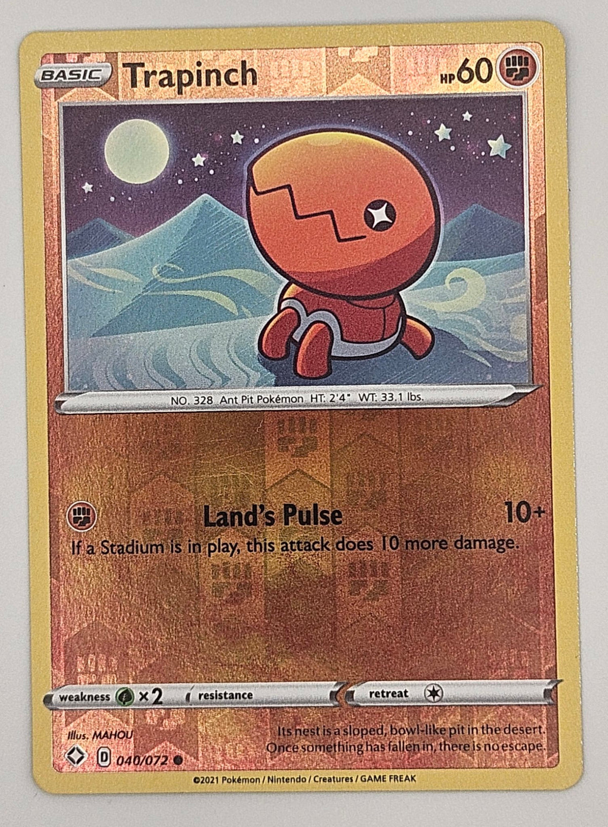 Trapinch 040/072 Reverse Holo