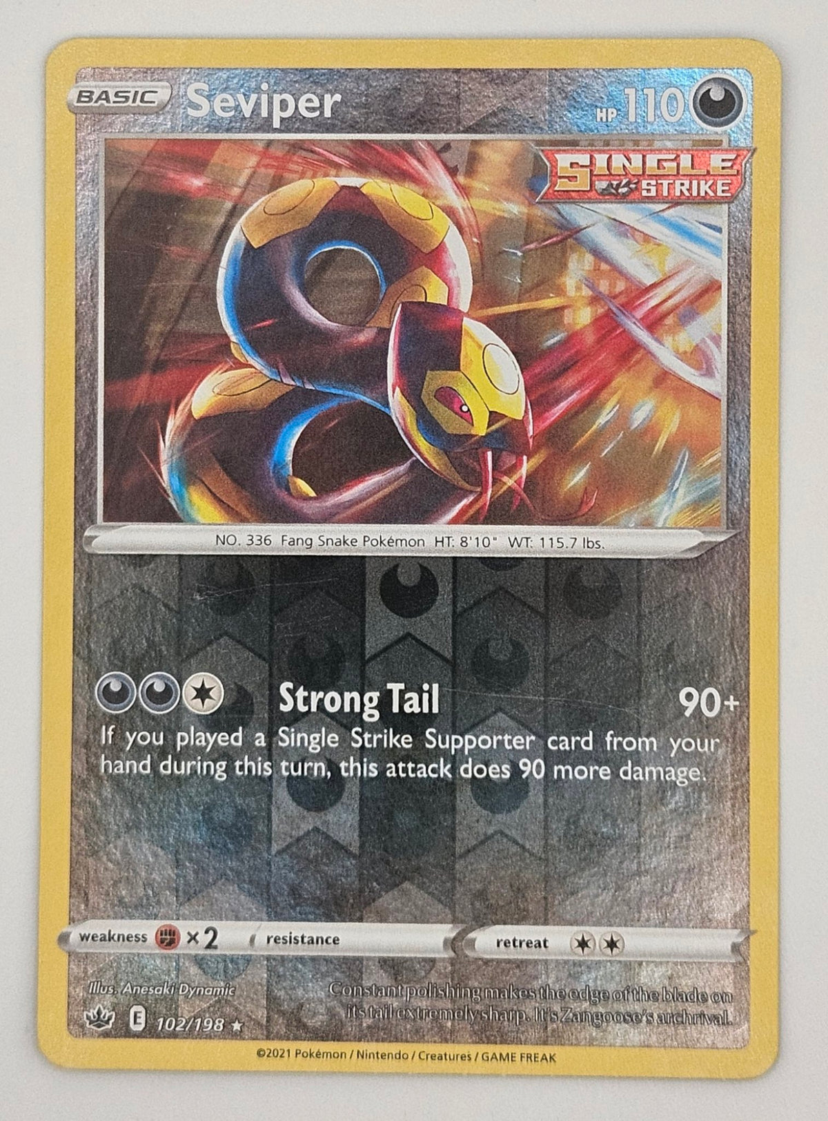 Seviper 102/198 Reverse Holo