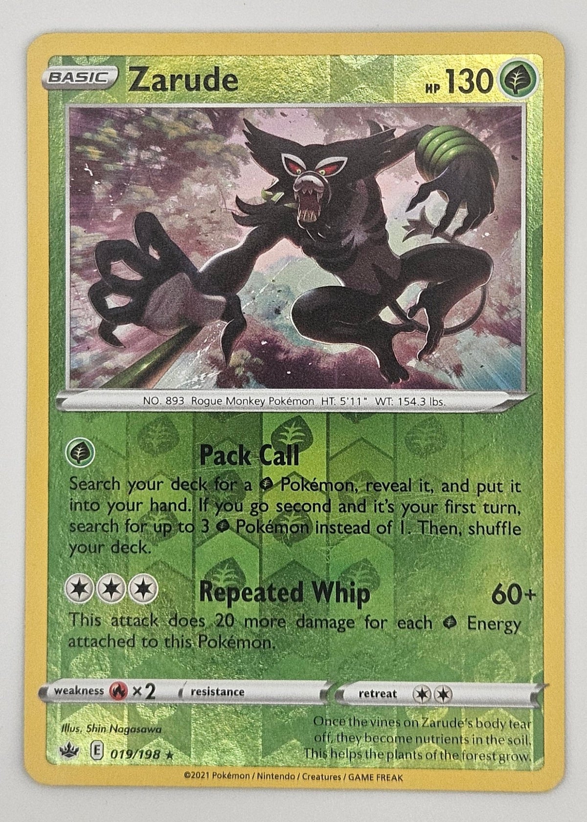 Zarude 019/198 Reverse Holo