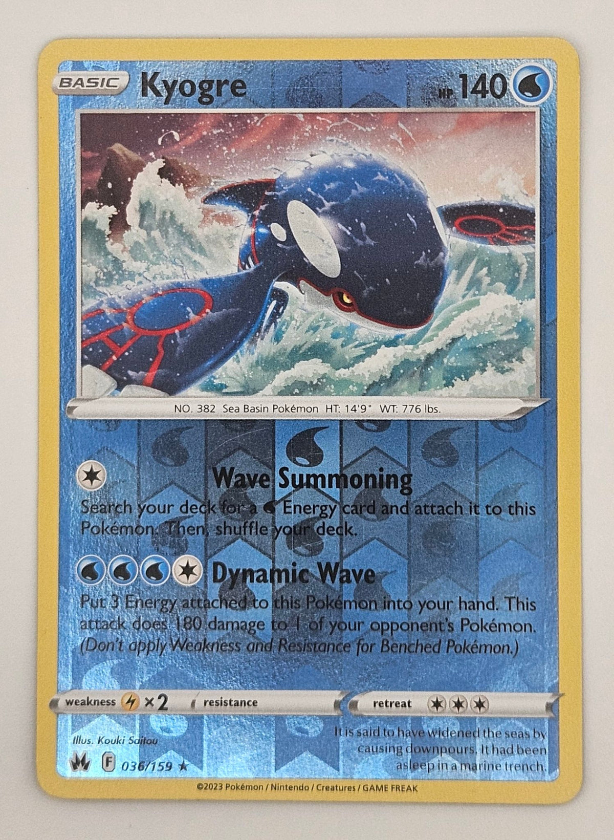 Kyogre 036/159 Reverse Holo