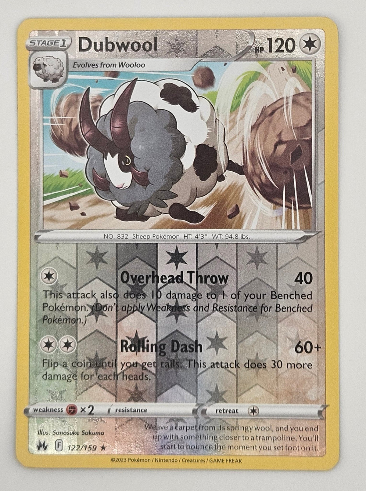 Dubwool 122/159 Reverse Holo
