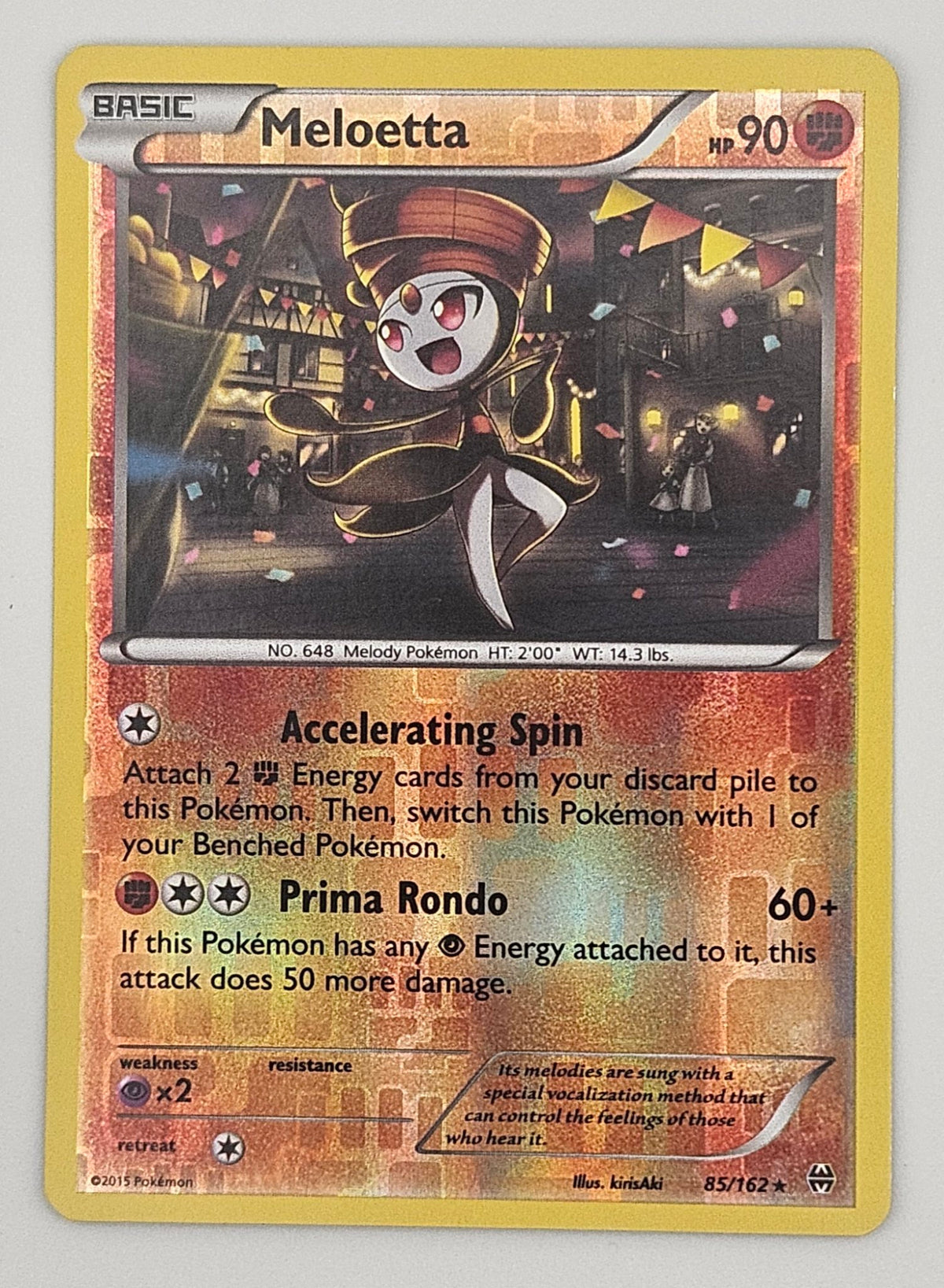 Meloetta 85/162 Reverse Holo