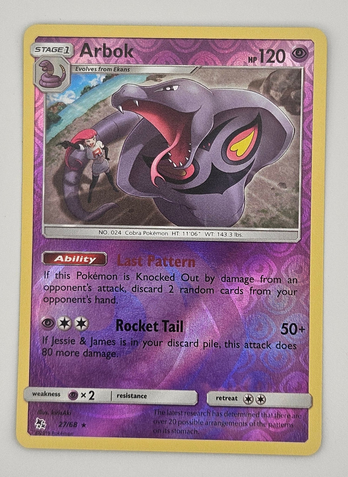 Arbok 27/68 Reverse Holo