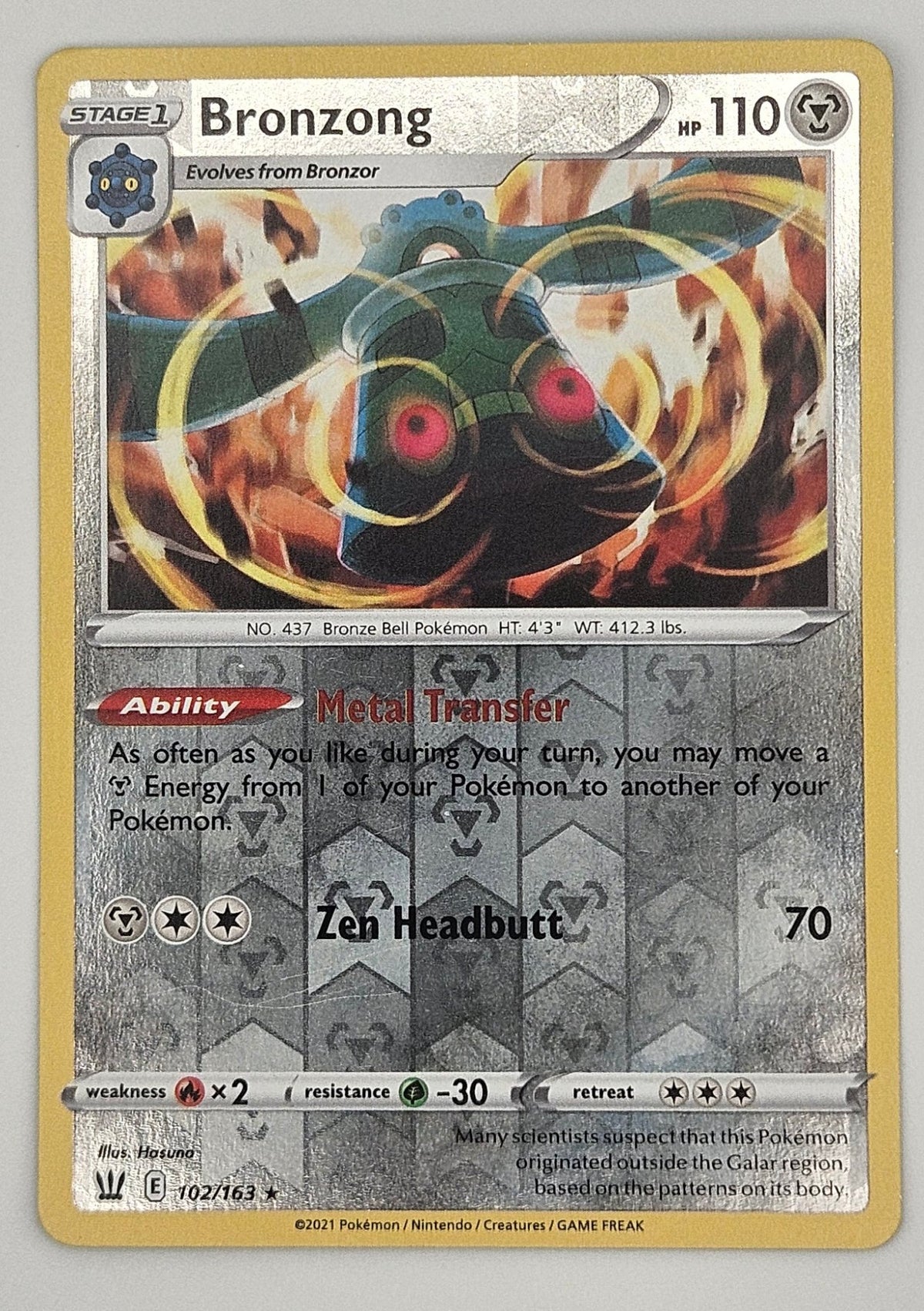 Bronzong 102/163 Reverse Holo