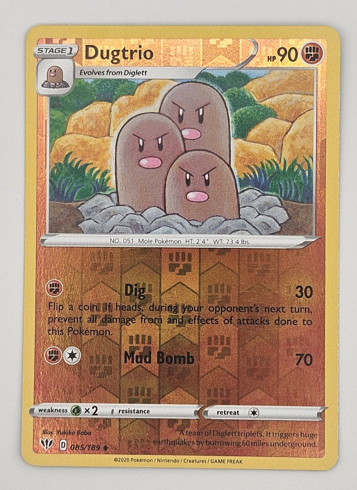 Dugtrio 085/189 Reverse Holo