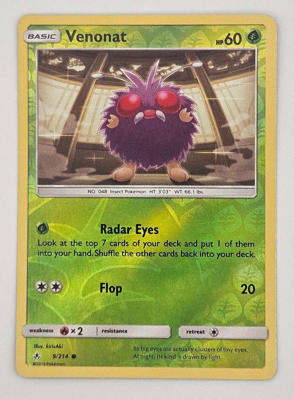 Venonat 9/214 Reverse Holo