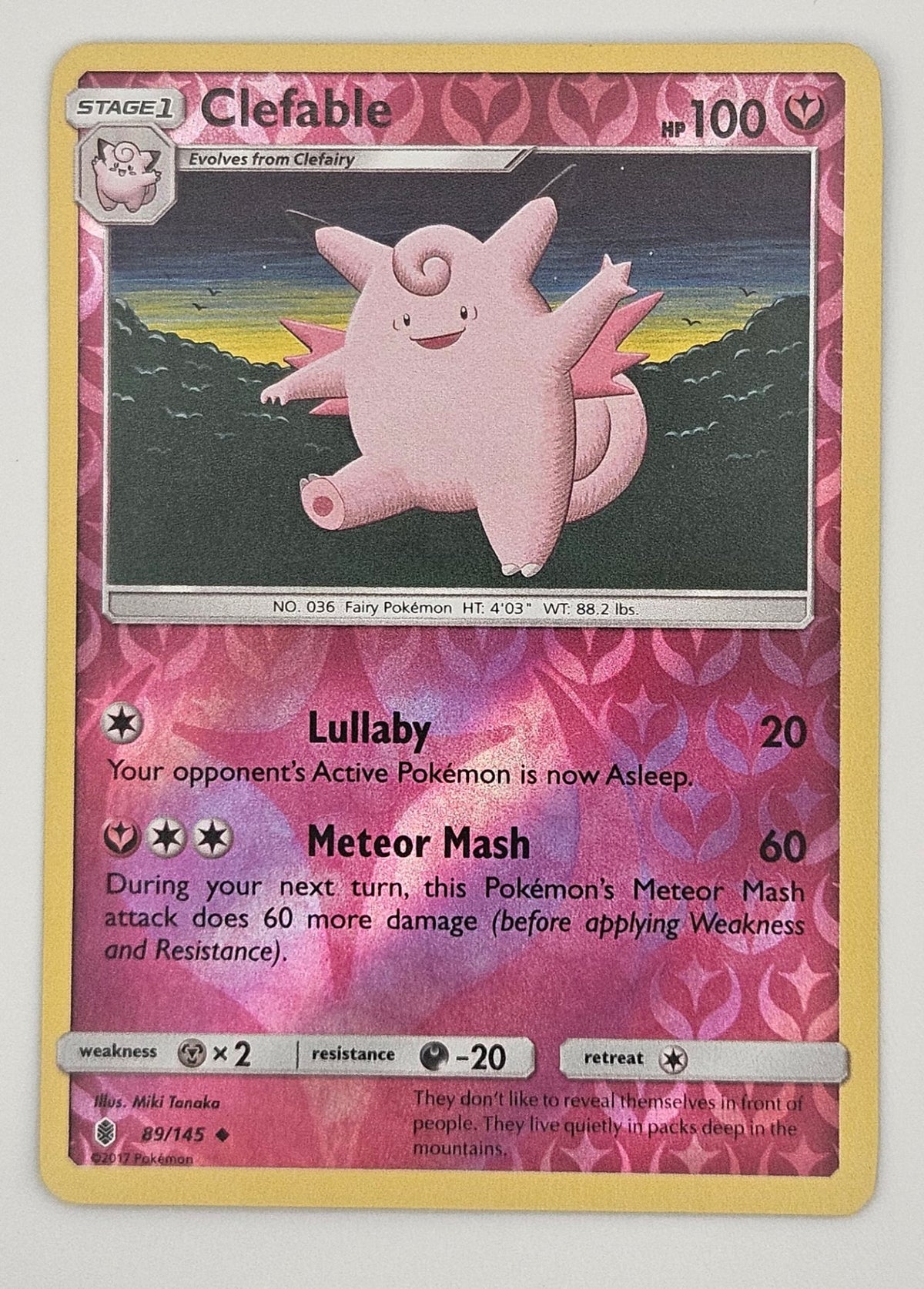 Clefable 89/145 Reverse Holo