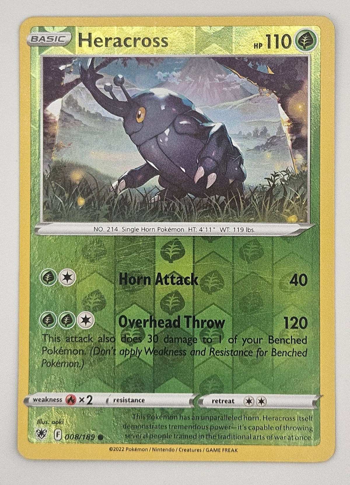 Heracross 008/189 Reverse Holo