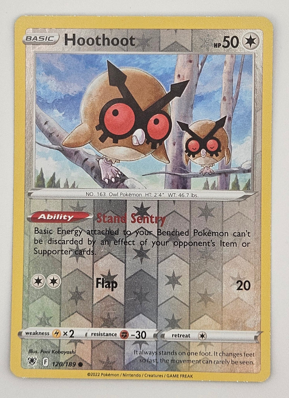 Hoothoot 120/189 Reverse Holo
