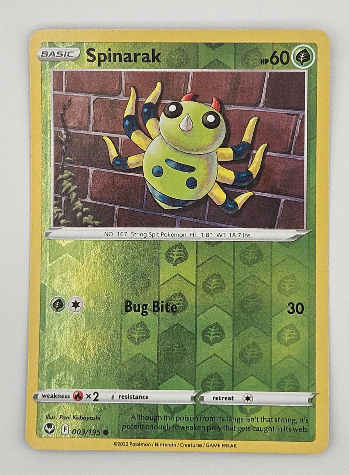 Spinarak 003/195 Reverse Holo