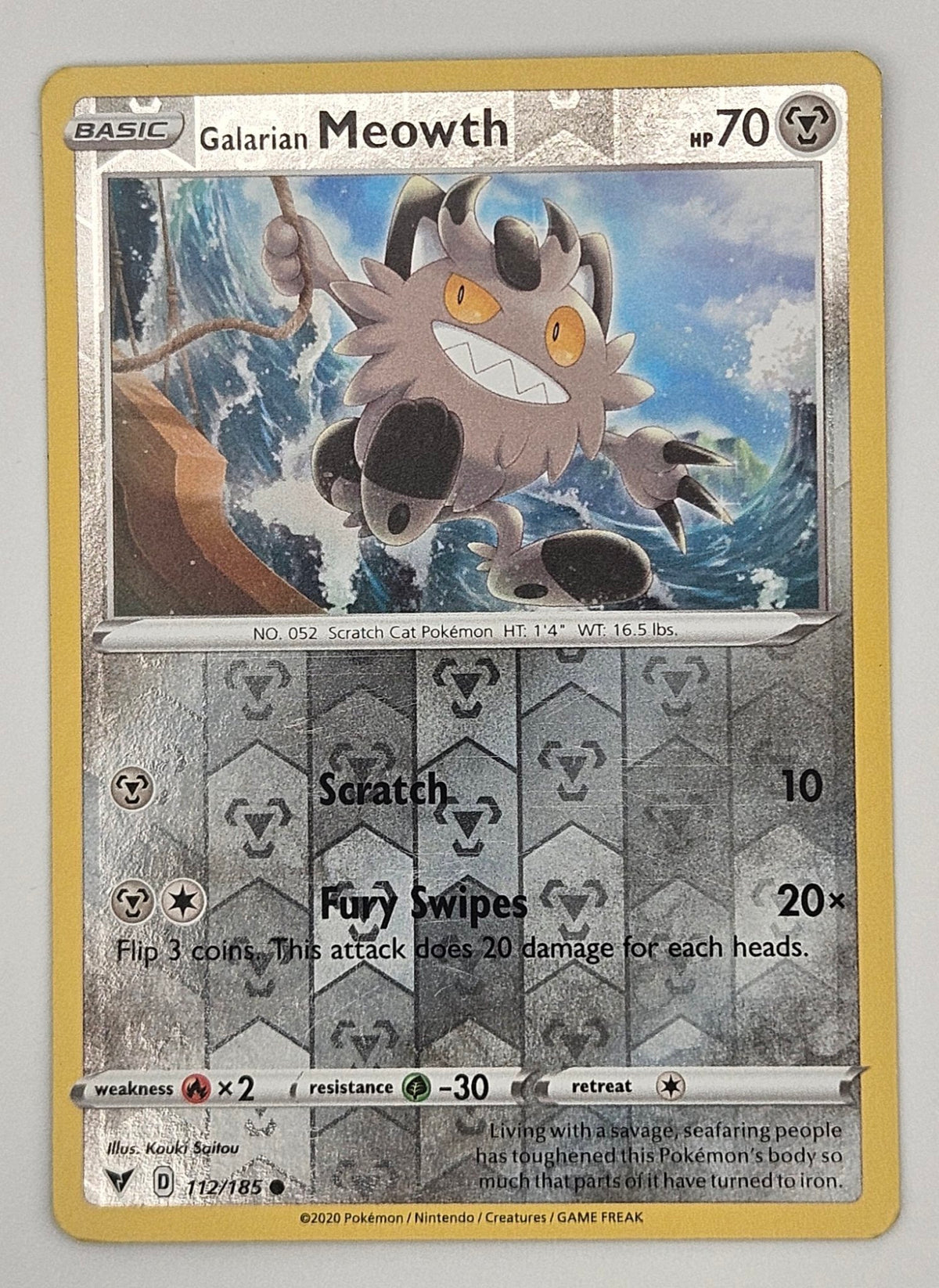 Galarian Meowth 112/185 Reverse Holo