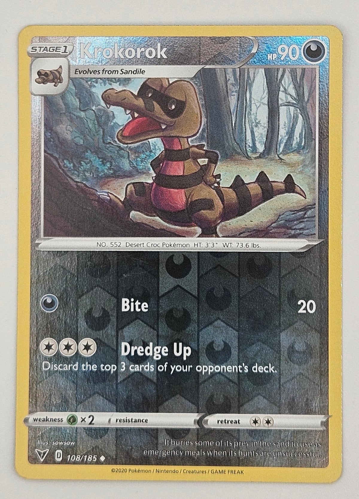 Krokorok 108/185 Reverse Holo