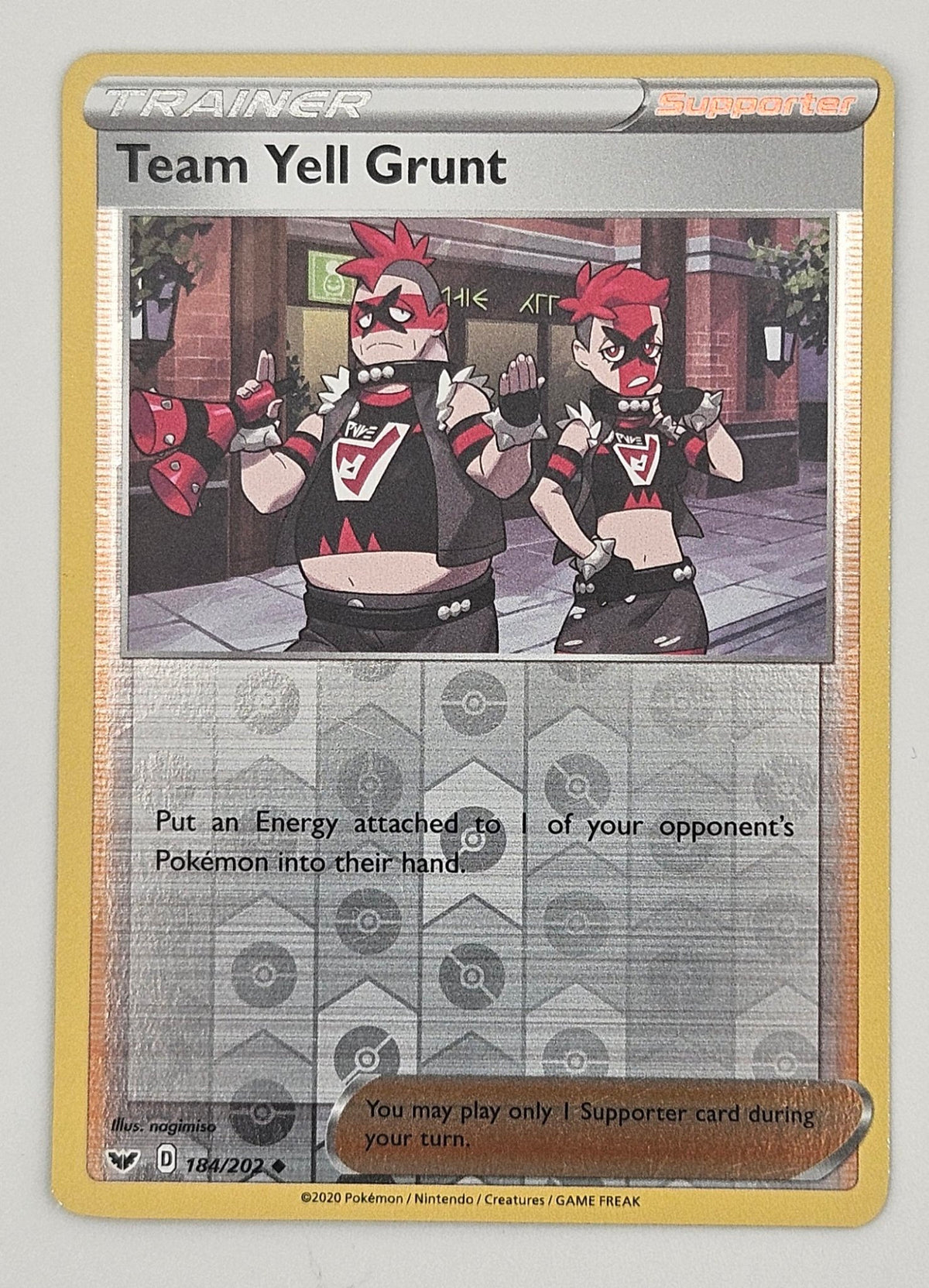 Team Yell Grunt 184/202 Reverse Holo