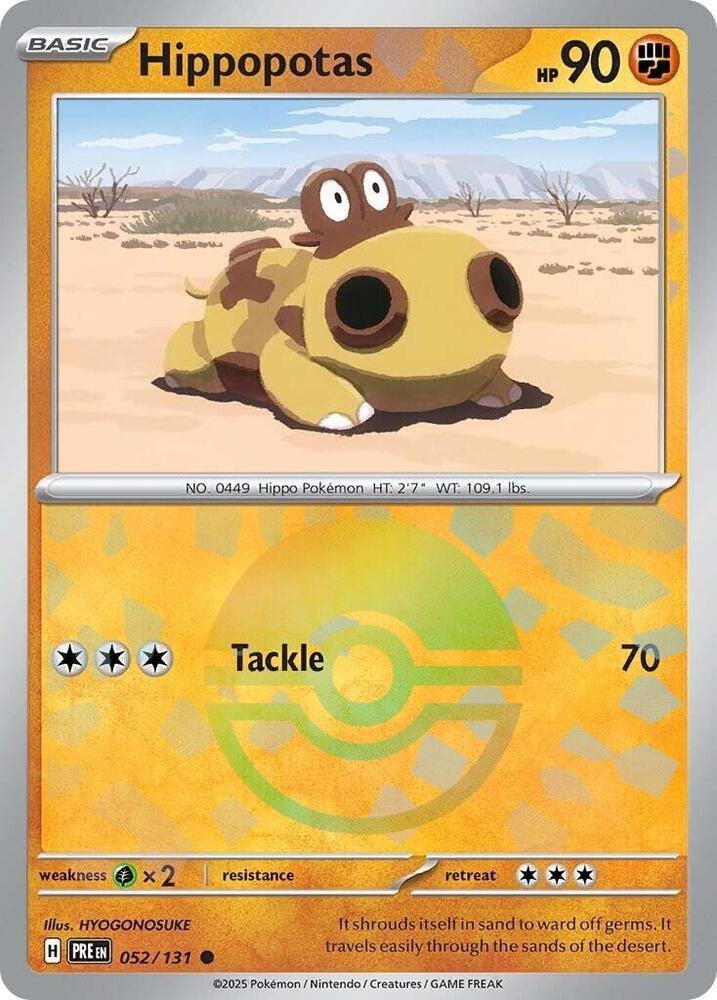 Hippopotas 052/131 Poke Ball Pattern – Prismatic Evolutions