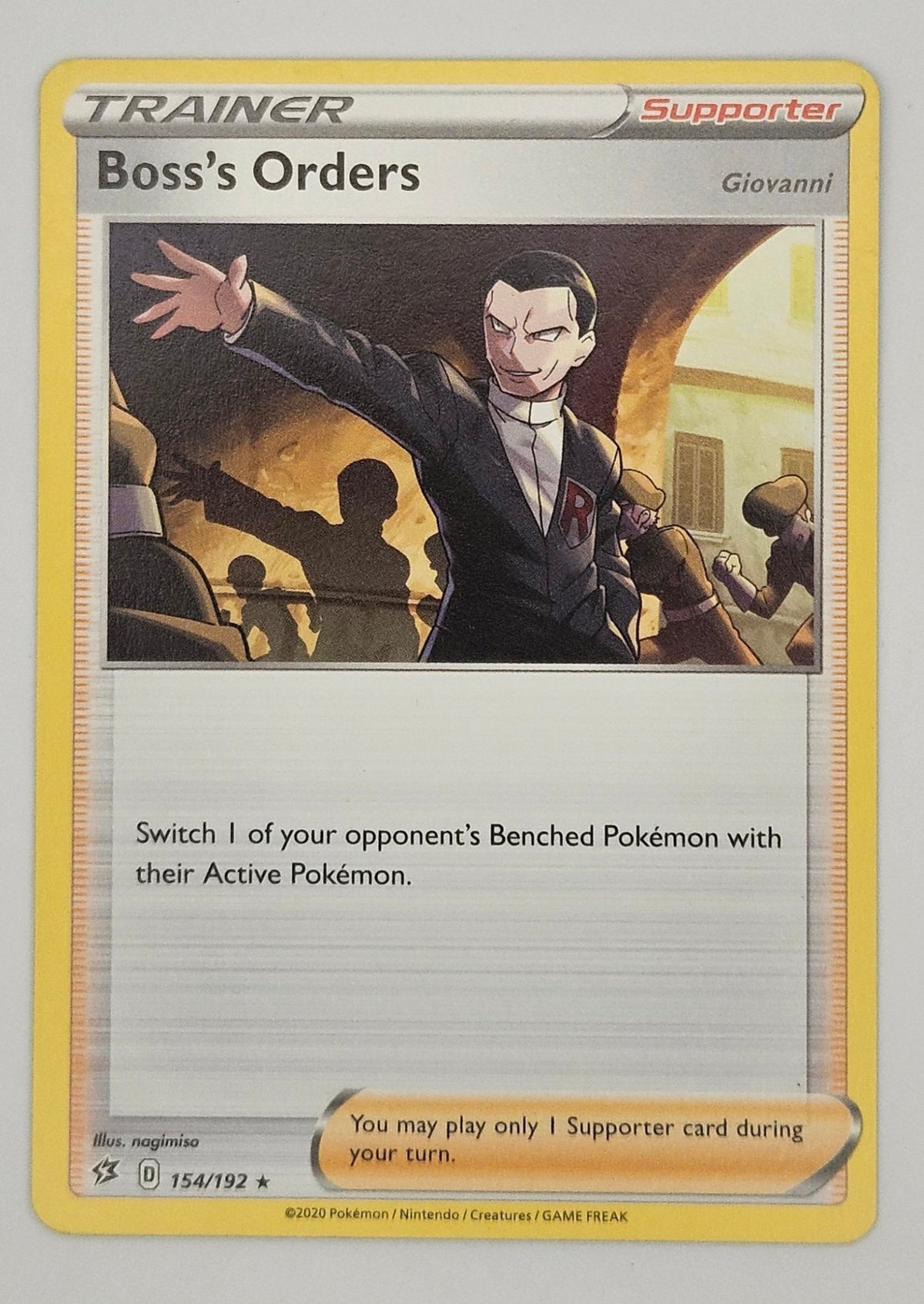 Boss's Orders (Giovanni) 154/192 Holo Rare – Rebel Clash