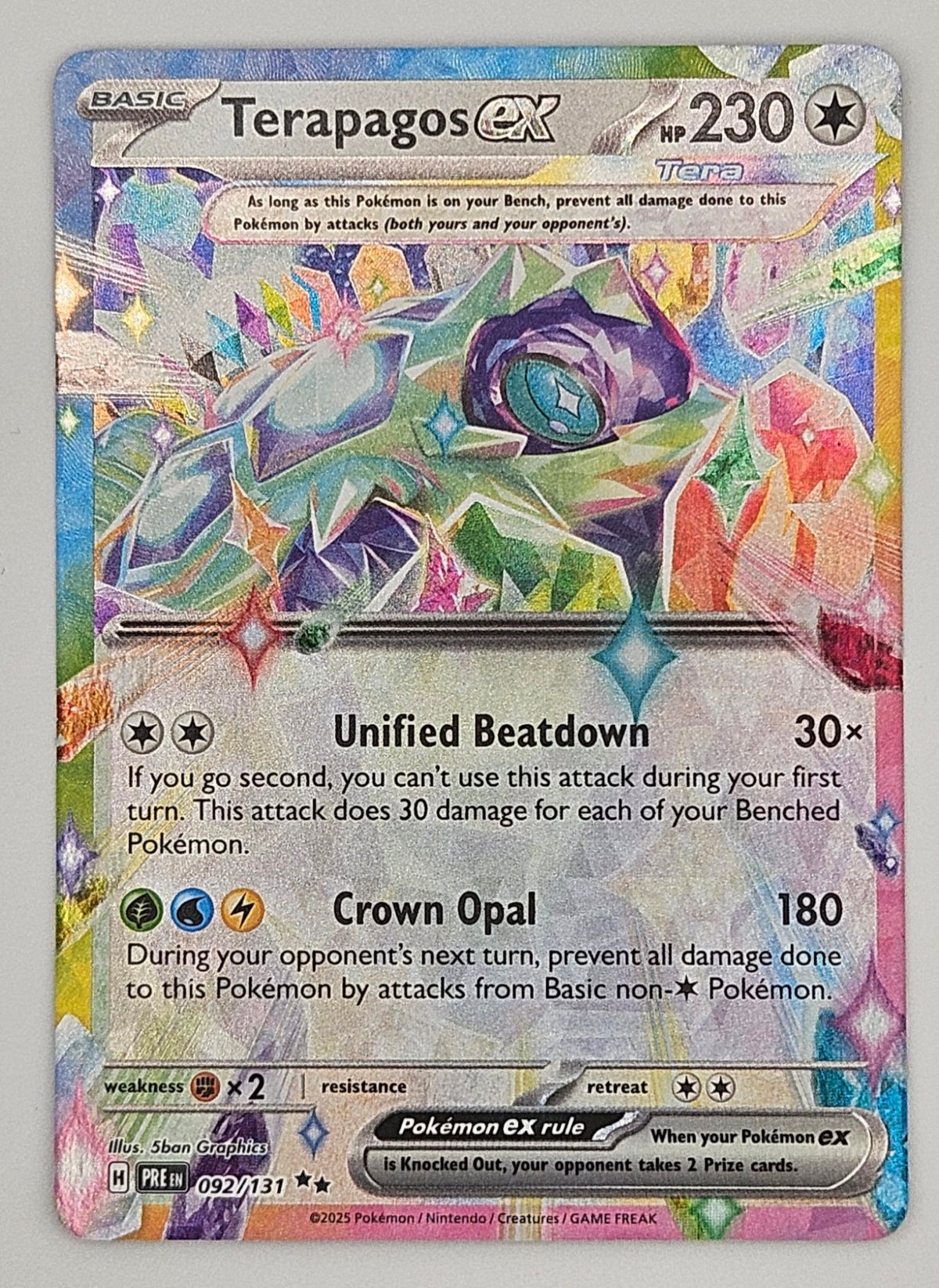 Terapagos ex 092/131 Double Rare – Prismatic Evolutions