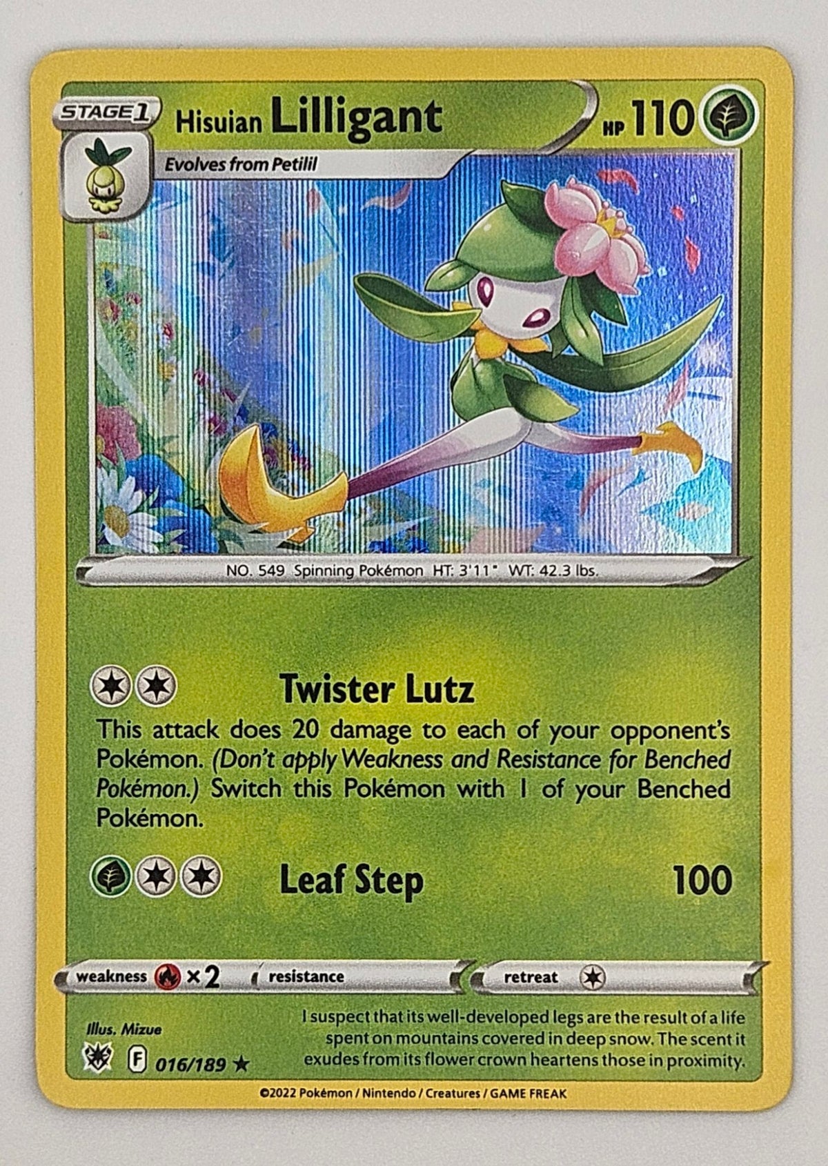 Hisuian Lilligant 016/189 Holo