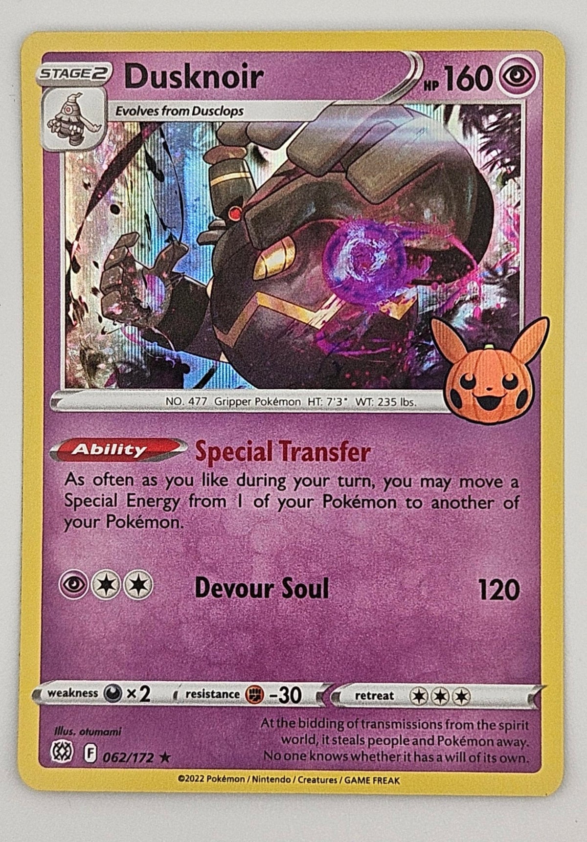 Dusknoir 062/172 Holo (Trick or Trade) – Brilliant Stars