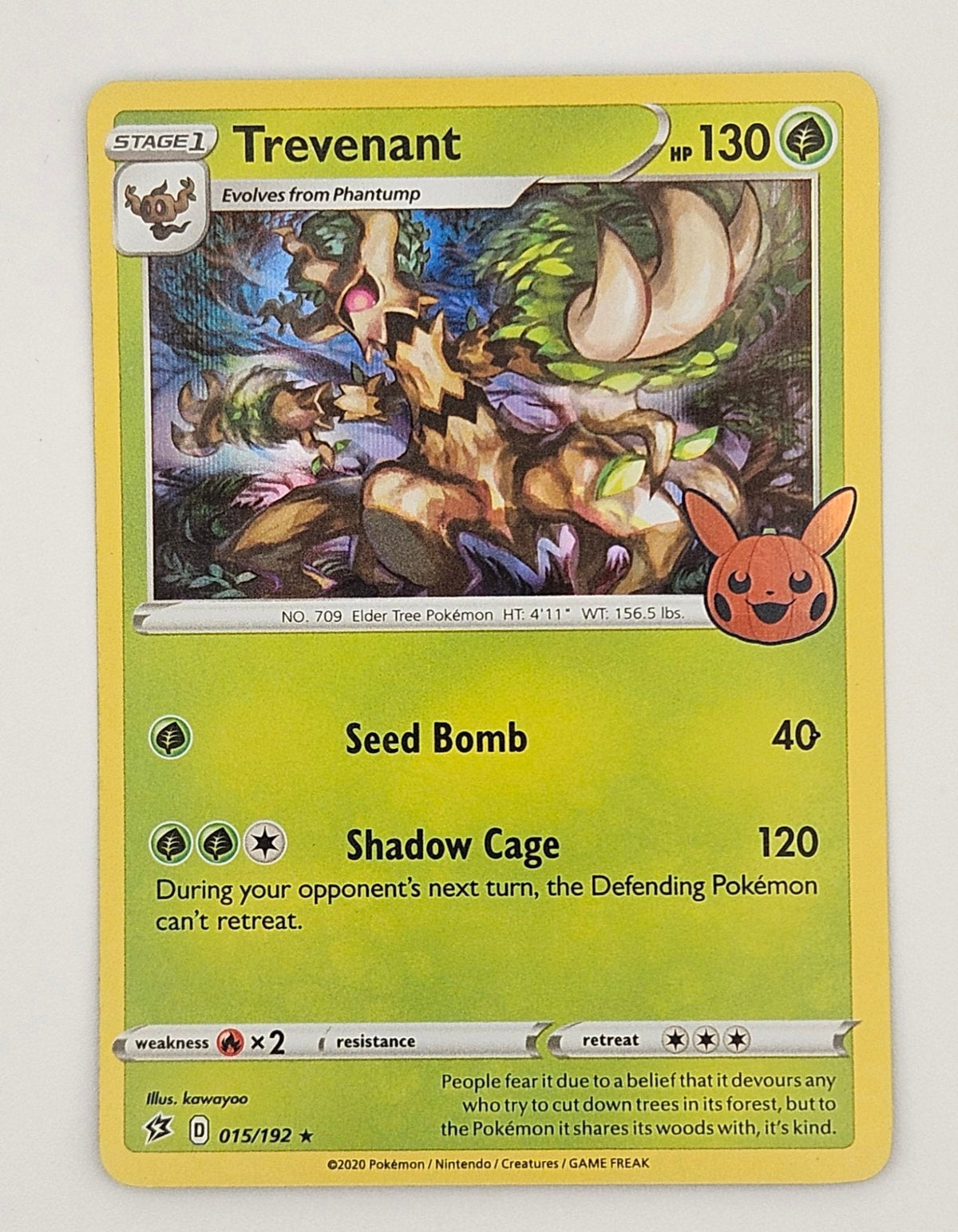 Trevenant 015/192 Holo (Trick or Trade) – Rebel Clash