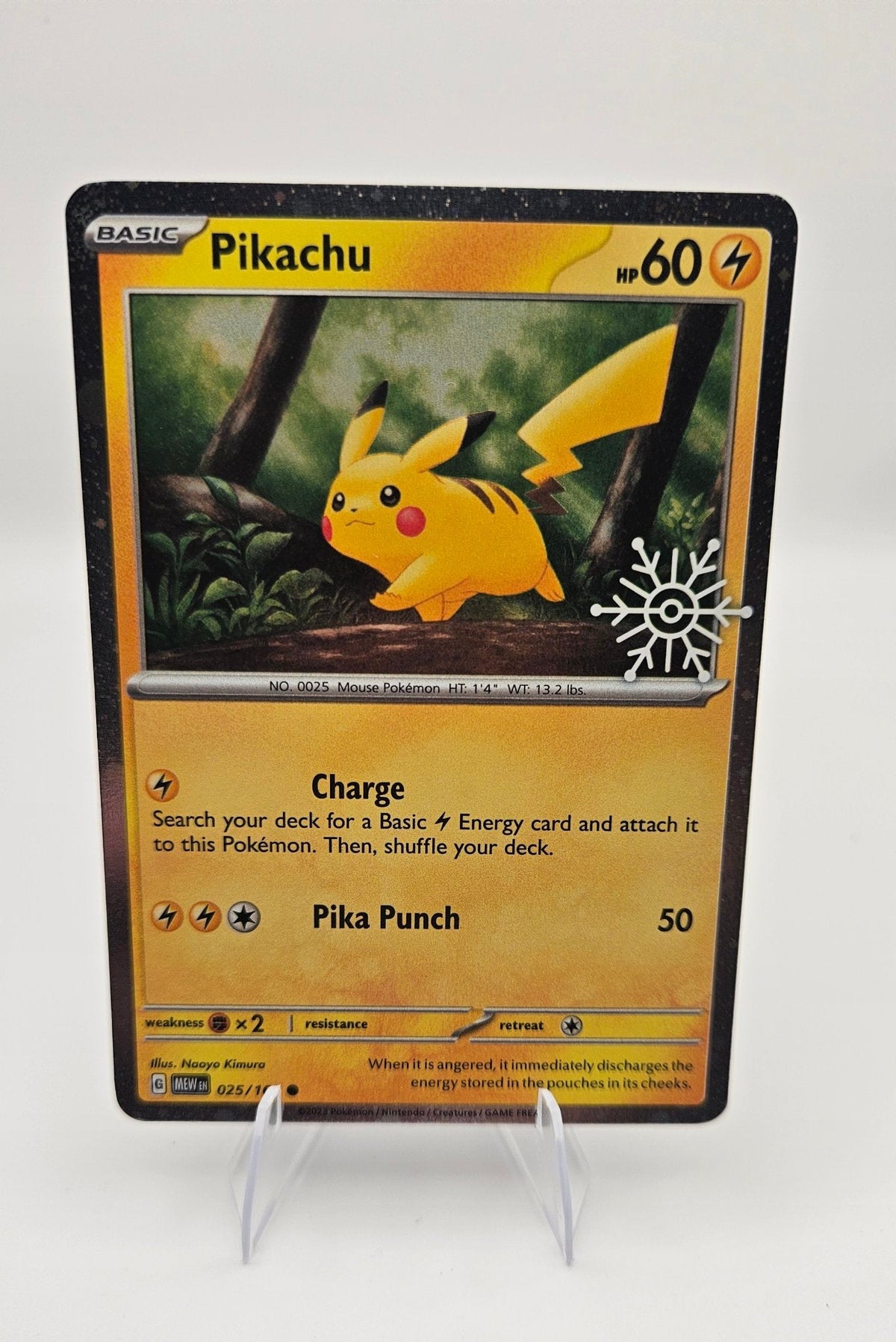Pikachu 025/165 Holo – 151 (Snowflake stamp)
