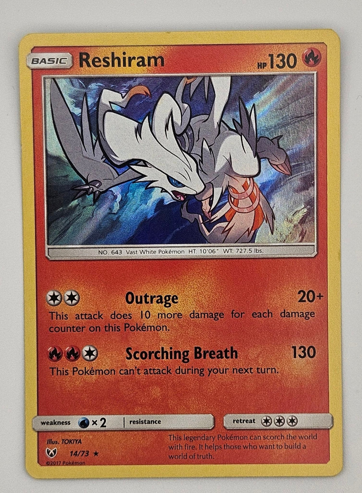 Reshiram 14/73 Holo Rare – Shining Legends
