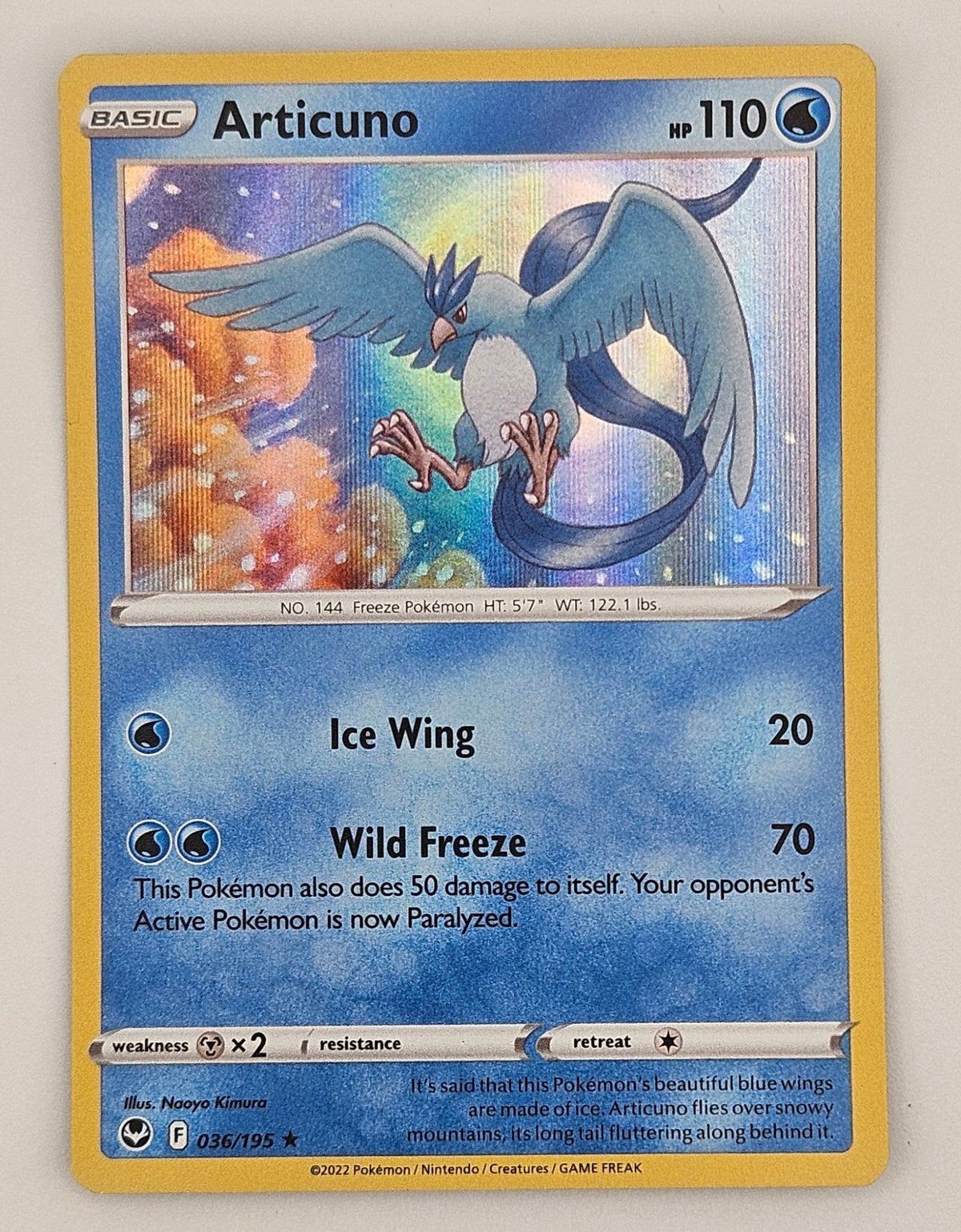 Articuno 036/195 Holo Rare – Silver Tempest