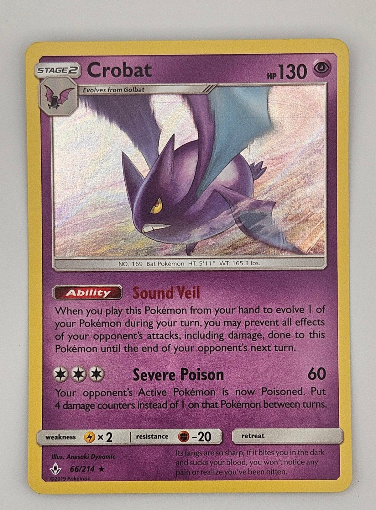 Crobat 066/214 Holo Rare – Unbroken Bonds