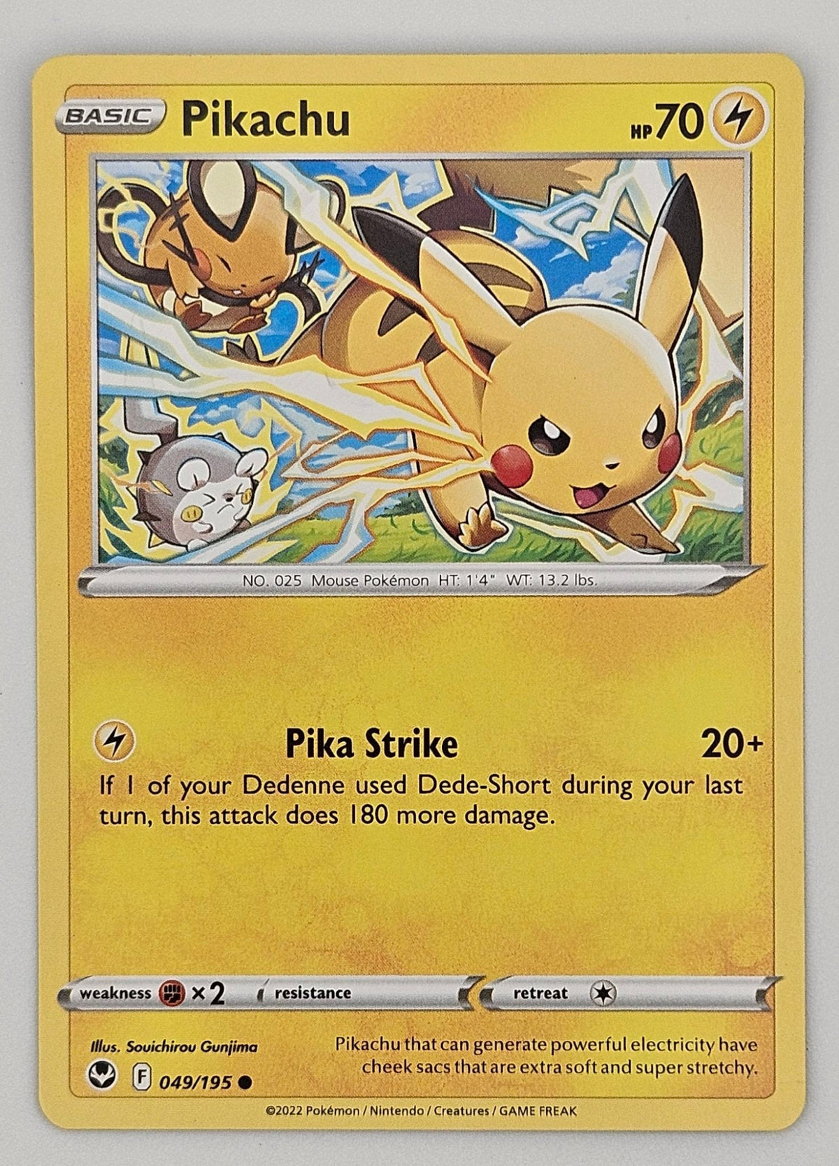 Pikachu 049/195 Common – Silver Tempest