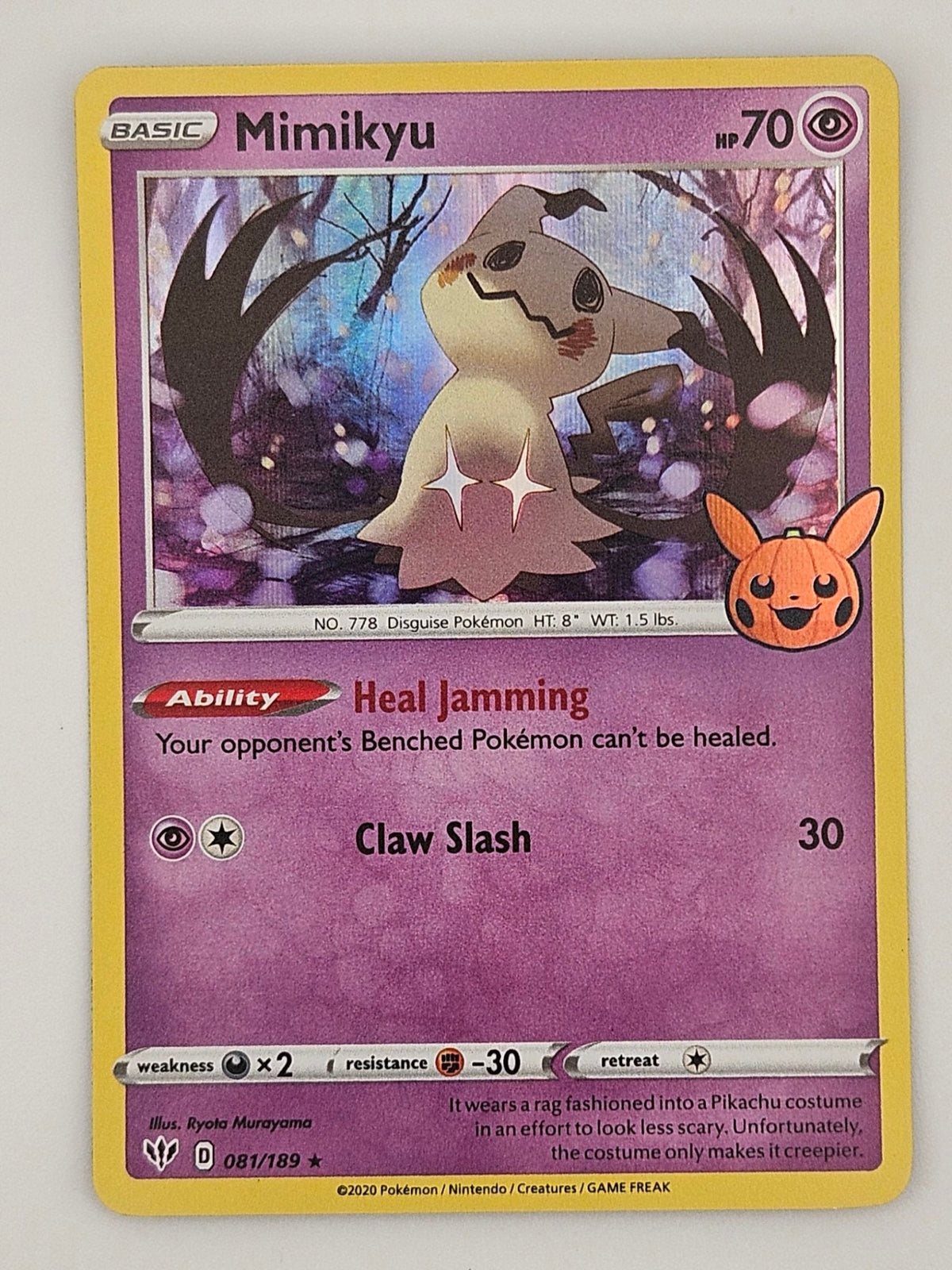 Mimikyu 081/189 Holo Rare – Trick or Trade