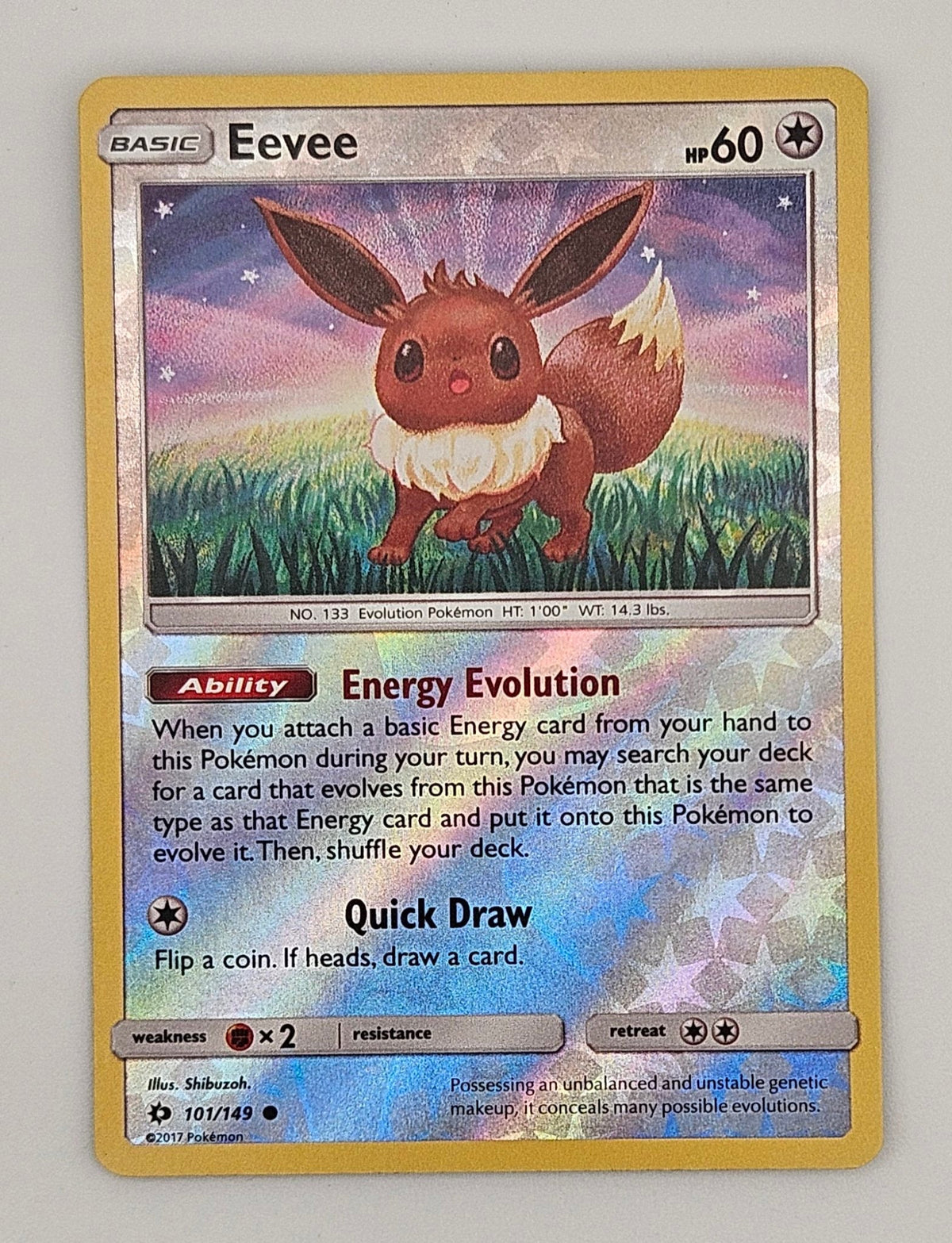 Eevee 101/149 Reverse Holo – Sun & Moon