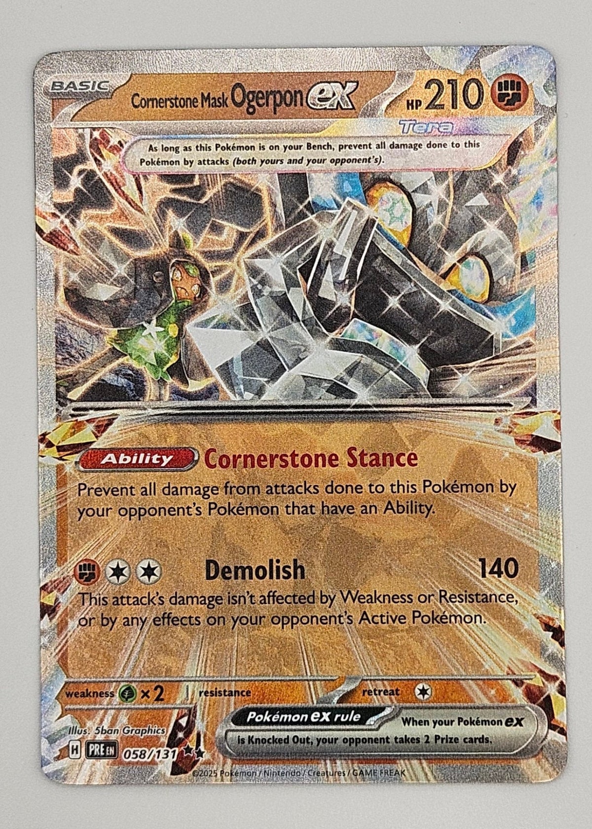 Cornerstone Mask Ogerpon ex 058/131 – Prismatic Evolutions
