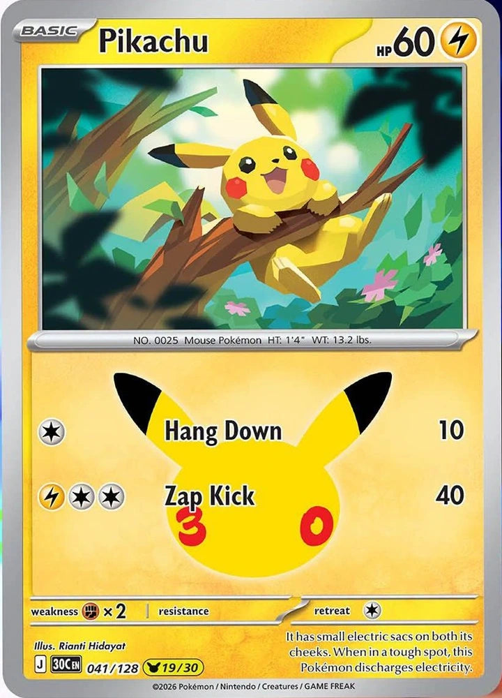 Pikachu 041/128 – 30th Celebration