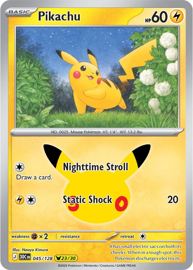 Pikachu 045/128 – 30th Celebration