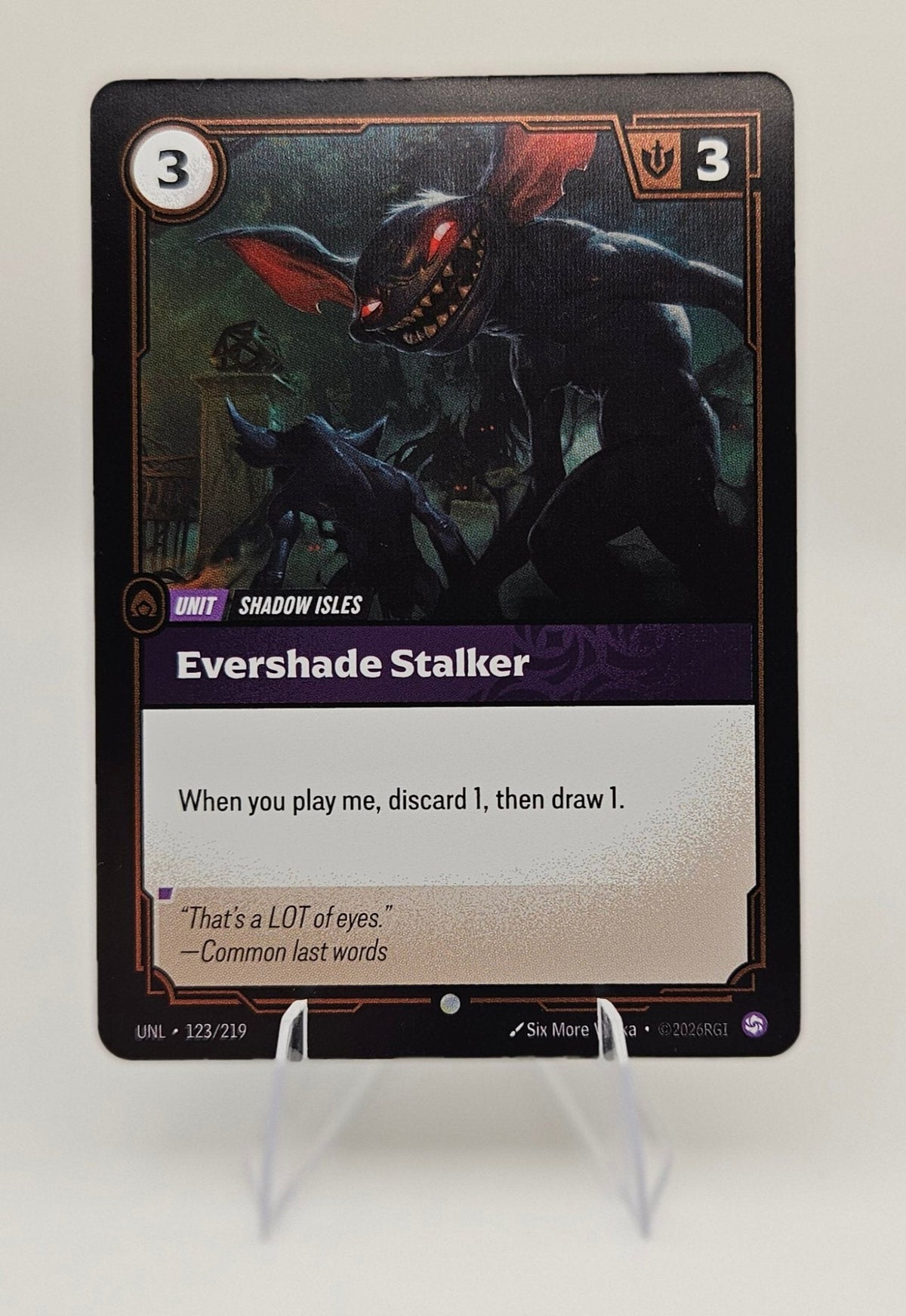 Evershade Stalker 123/219 – Riftbound Unleashed – Foil