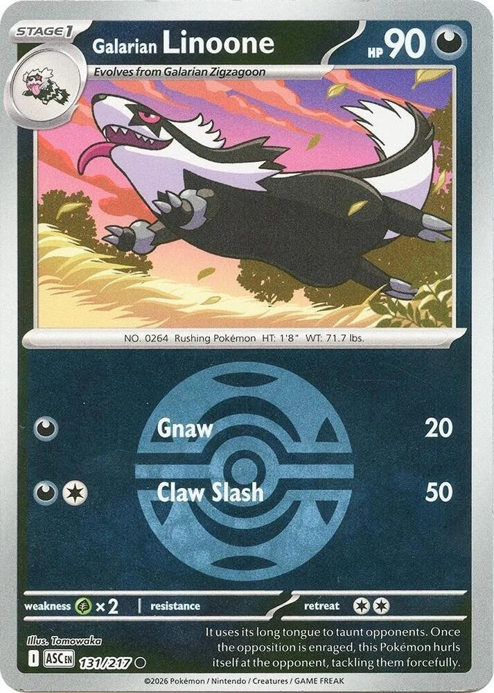Galarian Linoone 131/217 Pokeball Pattern