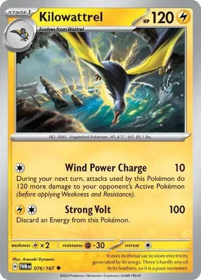 Kilowattrel 076/167 Reverse Holo