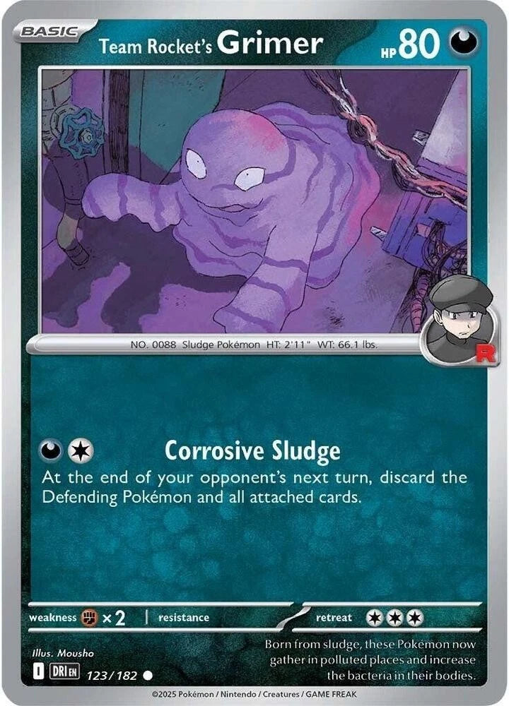 Team Rocket's Grimer 123/182 Reverse Holo
