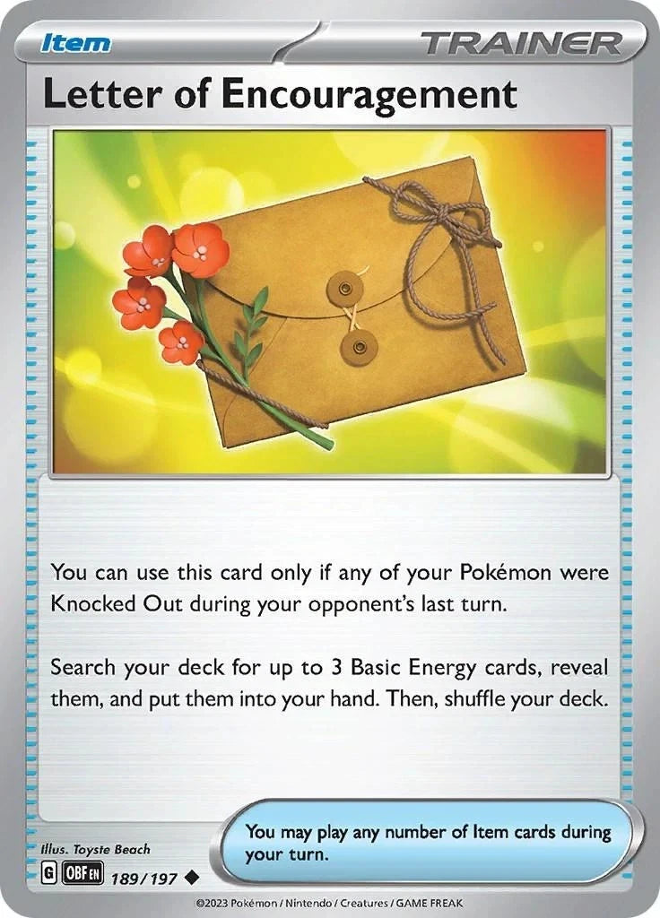 Letter of Encouragement 189/197 Reverse Holo