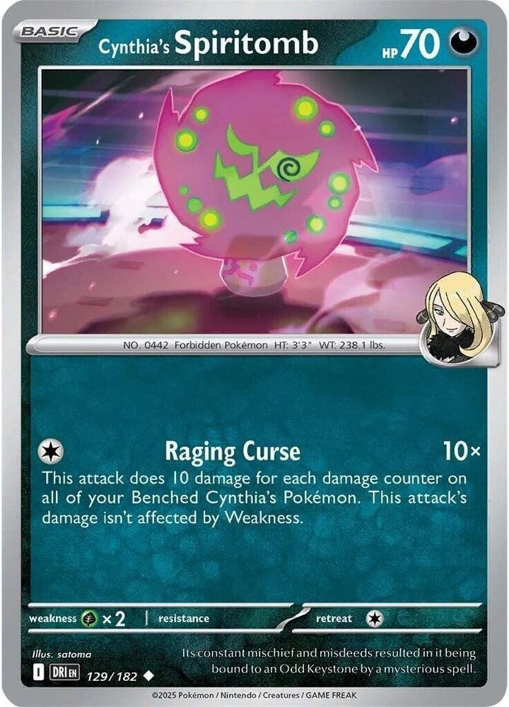 Cynthia's Spiritomb 129/182 Reverse Holo