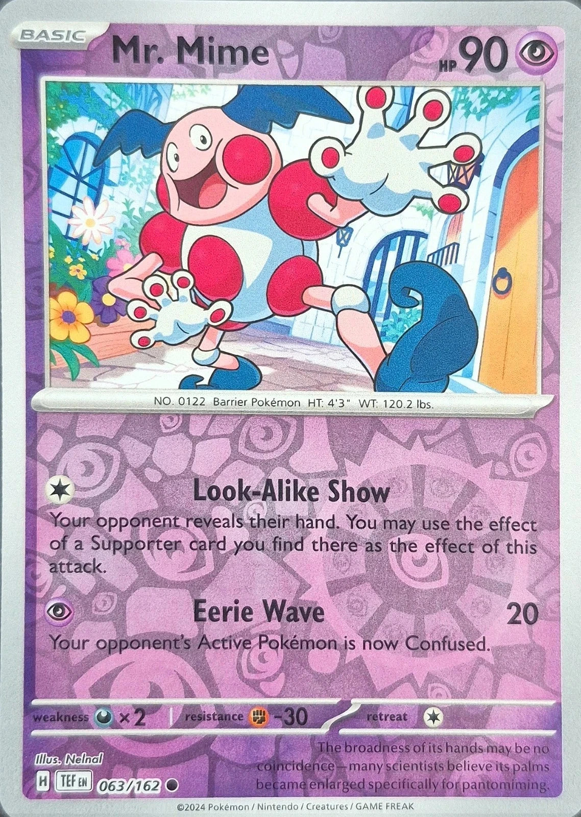 Mr. Mime 063/162 Reverse Holo