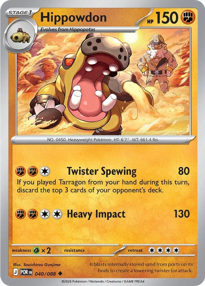 Hippowdon 040/088 Reverse Holo