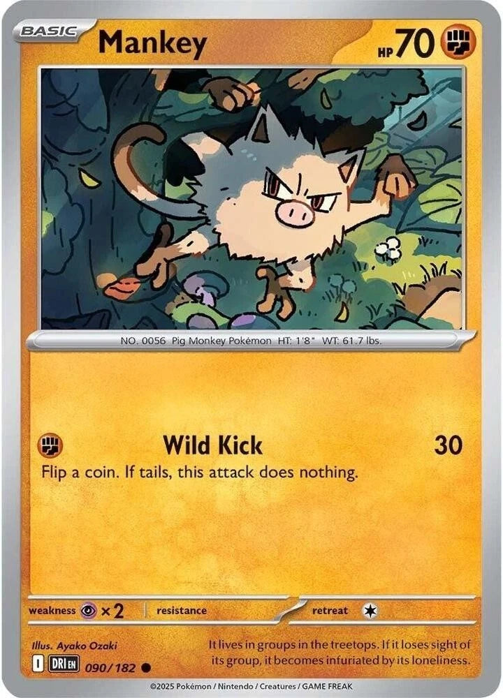 Mankey 090/182 Reverse Holo
