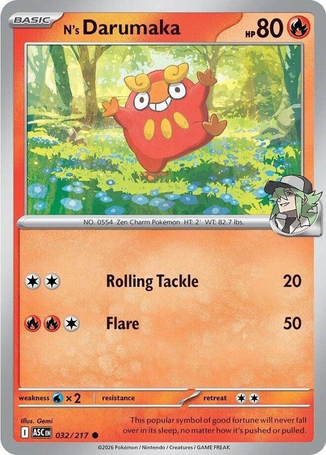 N's Darumaka 032/217 Reverse Holo