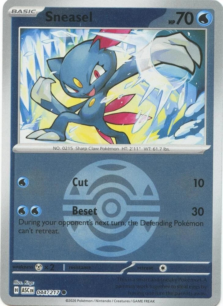 Sneasel 044/217 Pokeball Pattern
