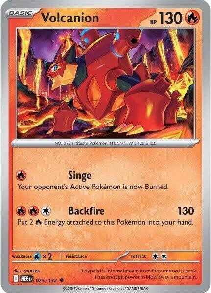 Volcanion 025/132 Reverse Holo