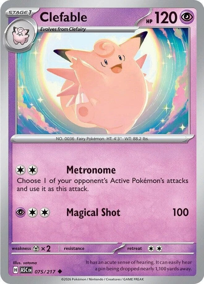 Clefable 075/217 Reverse Holo