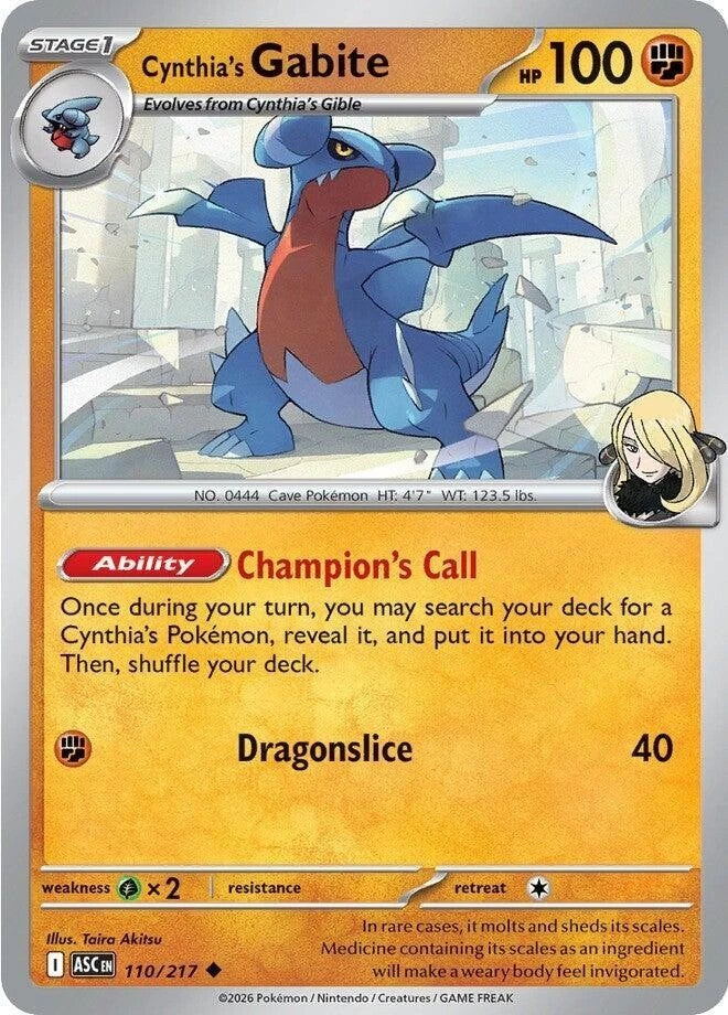 Cynthia's Gabite 110/217 Reverse Holo