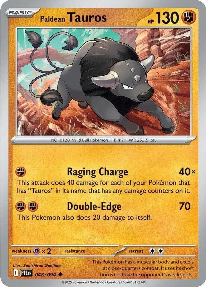 Paldean Tauros 048/094 Reverse Holo